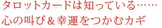 タロットカードは知っている…… 心の叫び&幸運をつかむカギ